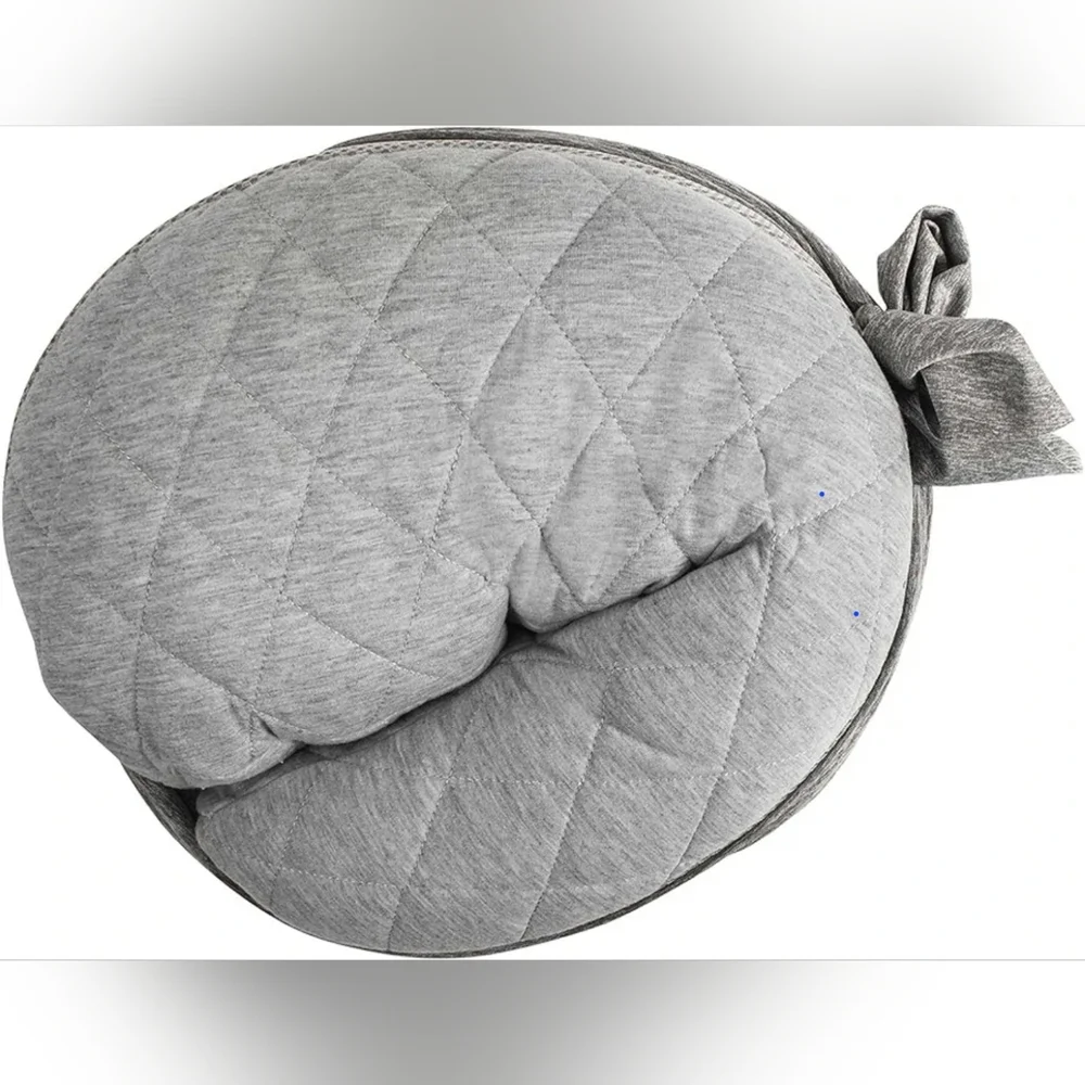 Gray Quilted Travel Nursing Pillow - Picture 4 of 4